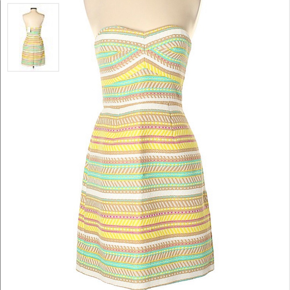 Hutch // Strapless Textured Pattern Dress sz 2